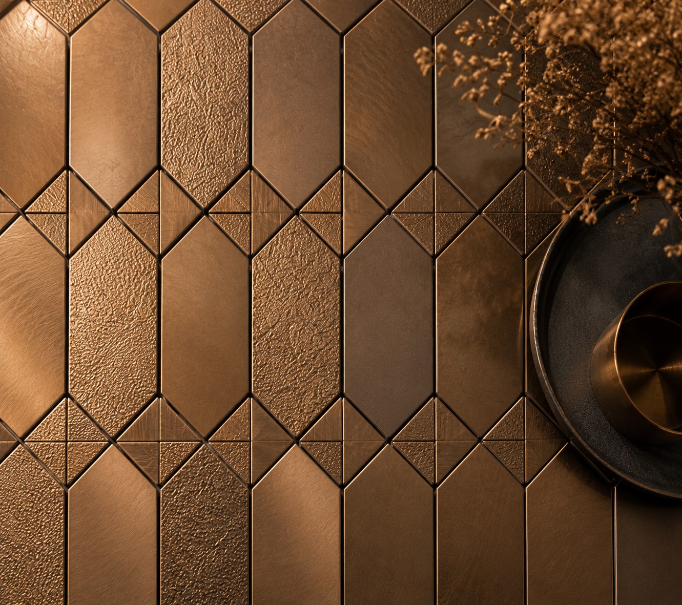 Bronze Tone Metal Mosaic collection